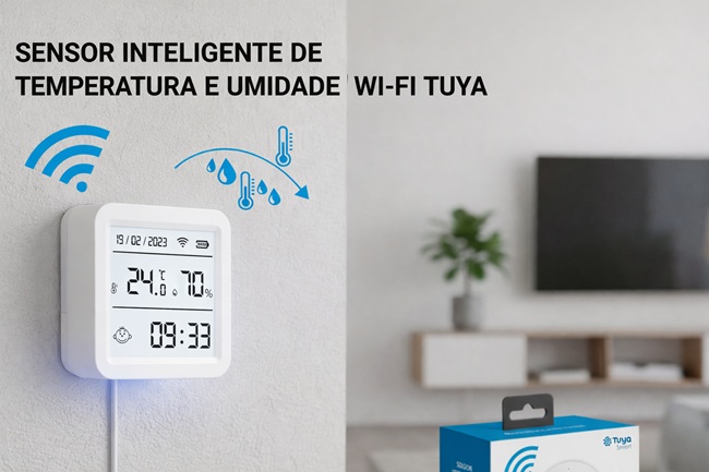Sensor Inteligente de Temperatura e Umidade Wi-Fi Tuya: quando ele realmente vale a pena?