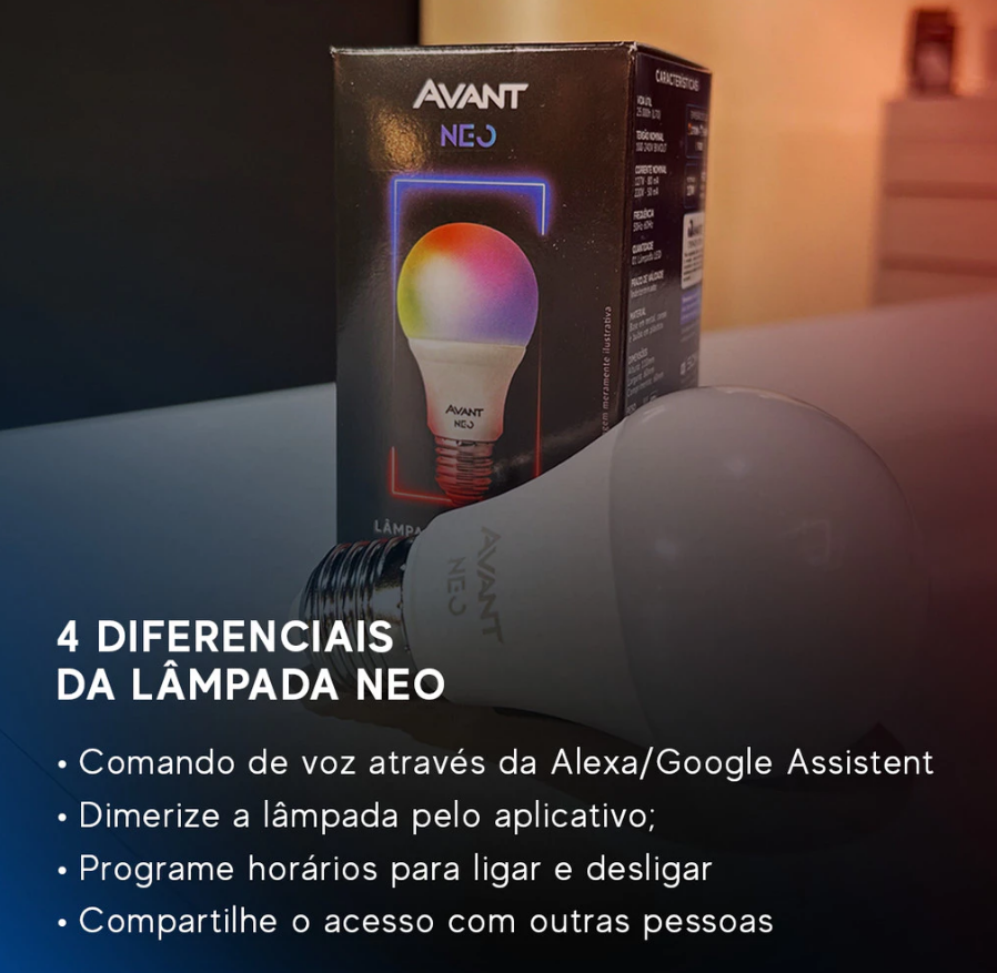 Lâmpada Inteligente RGB Avant Neo Wi-Fi: vale a pena? Análise honesta para quem está em dúvida